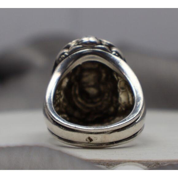 Kieselstein Large Barry Cord Sterling Silver Turtle Ring 22G/Sz 7 - Picture 7 of 8